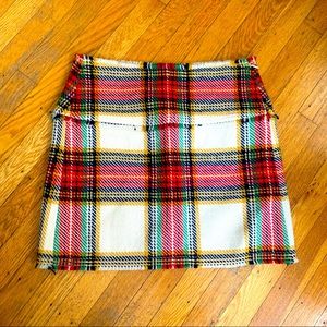 Vintage J. Crew Tartan Wool Mini Skirt